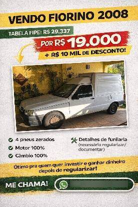 FIAT FIORINO 1.5 FIRE FURGÃO 8V GASOLINA 2P MANUAL